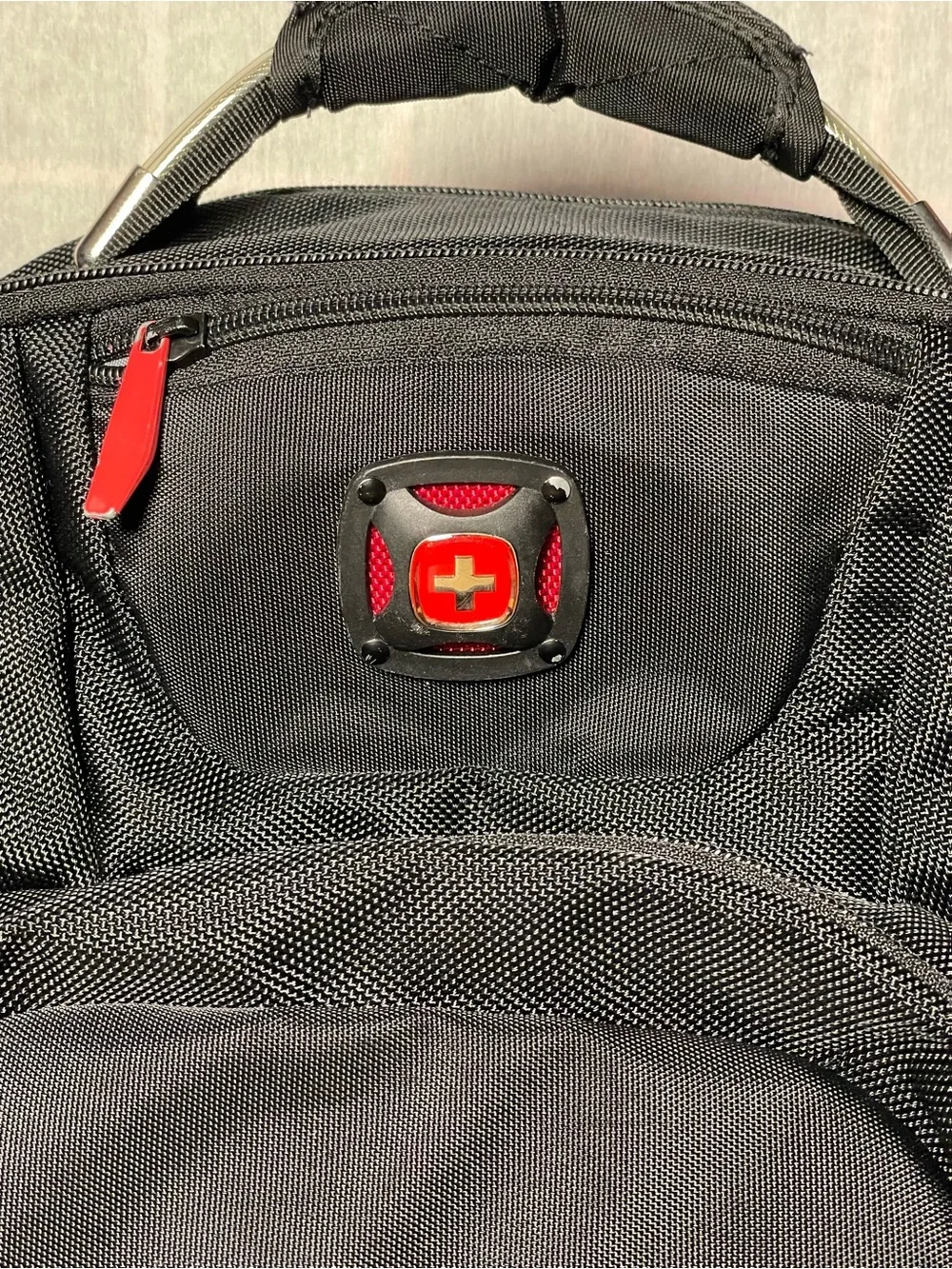 Swiss Gear x Wegner Large Black Laptop Backpack with “Novocure” Logo